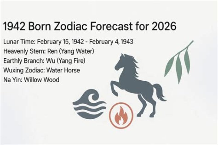 1942 Chinese Zodiac | Water Horse