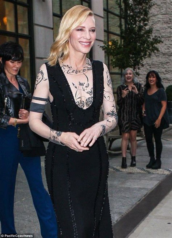 Cate Blanchett in ‘tattoo dress’ by Aouadi Paris in NYC: lovely or bizarre?