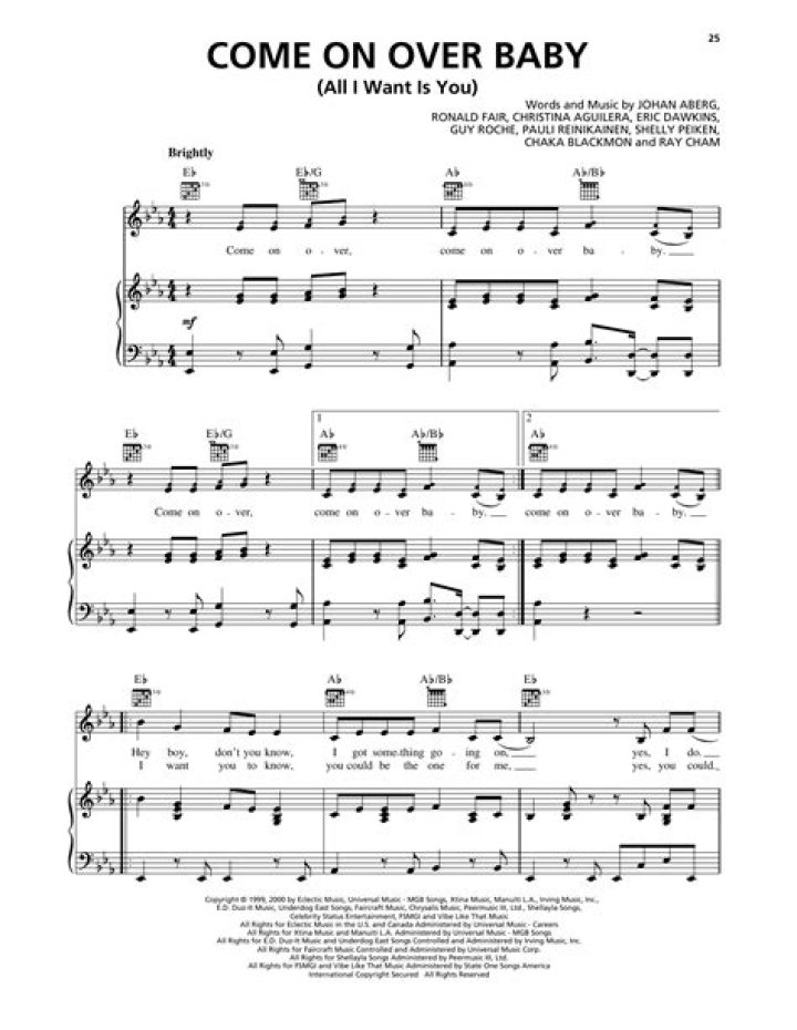 Come On Over Baby (All I Want Is You)