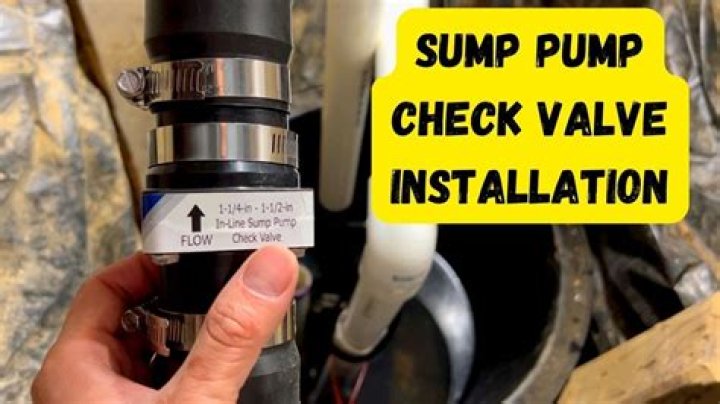 How do I know if my check valve is bad on my sump pump?