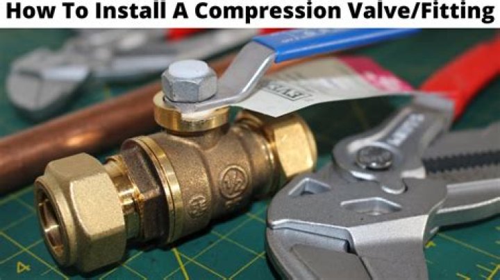 How do you remove a compression valve from a copper pipe?