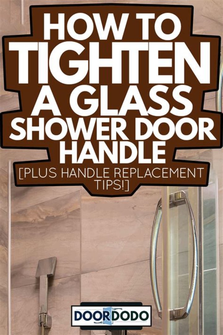 How do you tighten the handle on a sliding glass door?