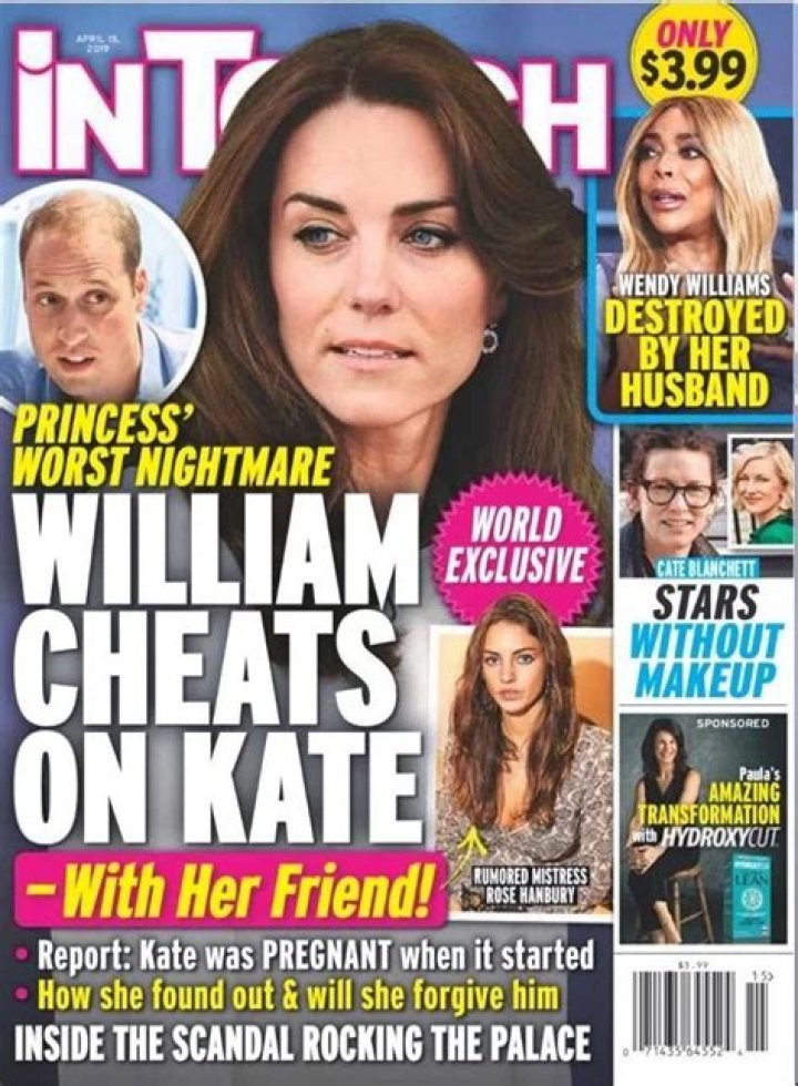 In Touch: Duchess Kate found out William cheated during her third pregnancy?