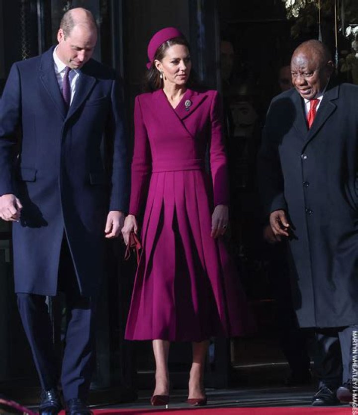 Princess Kate wore Emilia Wickstead to greet South Africa’s Pres. Ramaphosa