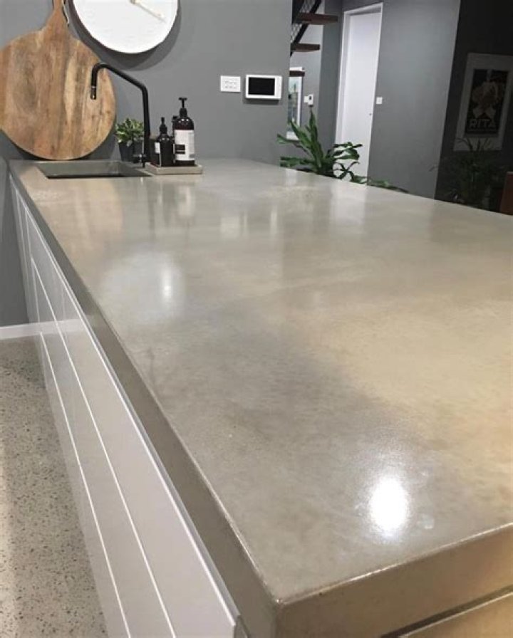 What do you polish concrete countertops with?