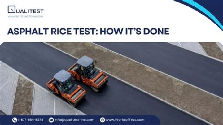 What is asphalt rice test?