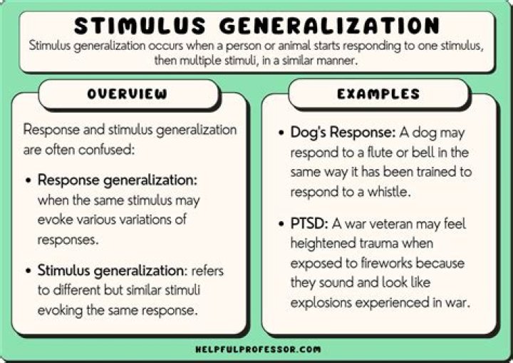What is stimulus generalization example?