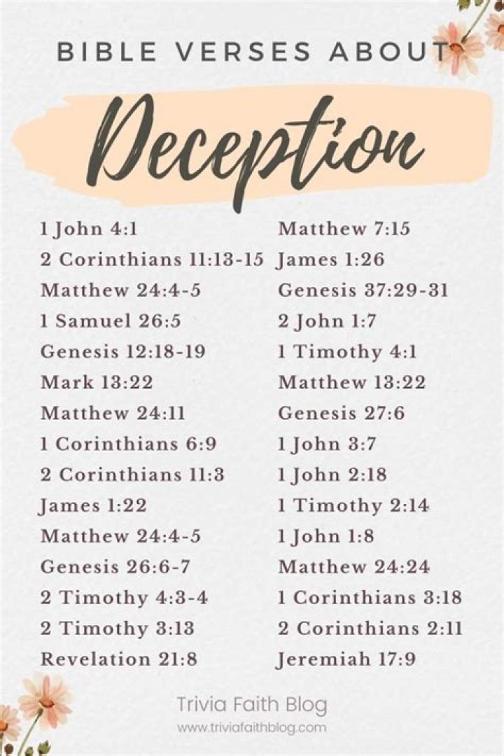 What is the great deception in the Bible?