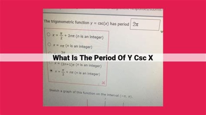 What is the period of Y CSC X?
