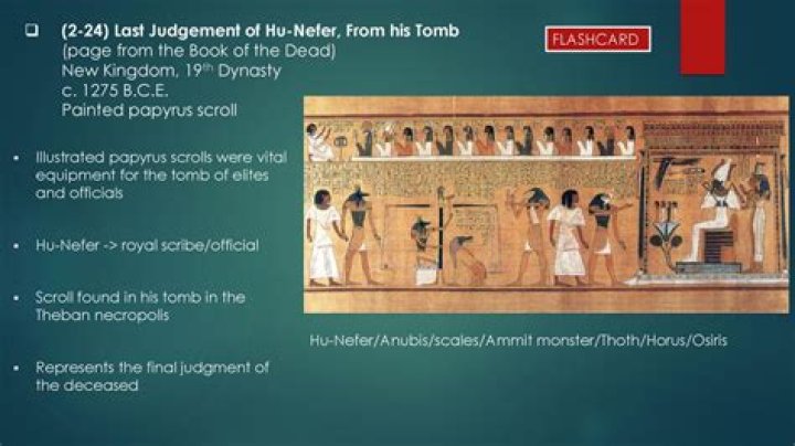 Where was the last judgment of Hunefer found?