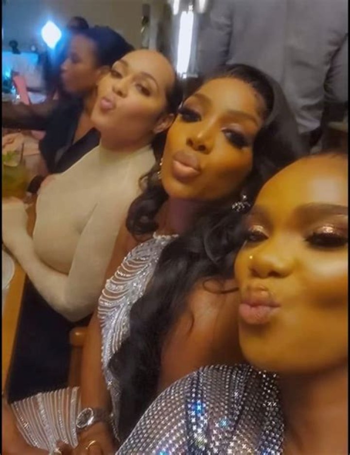 
“Your favorite dessert” – Toke Makinwa says as she shares pictures of herself 